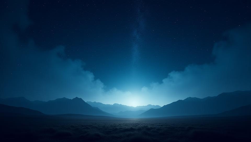 Abstract image representing writing and publishing under a starry southern sky
