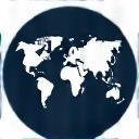 Icon representing books being distributed globally