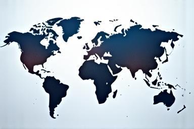 Image representing global book distribution network over a world map
